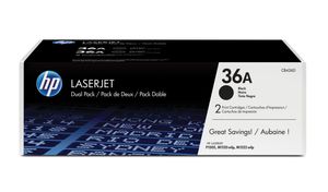 HP 36A originele zwarte LaserJet tonercartridge, 2-pack