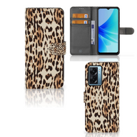 OPPO A77 5G | A57 5G Telefoonhoesje met Pasjes Leopard