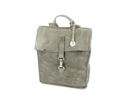 Handgemaakte leren rugzak #05 Licht grijs