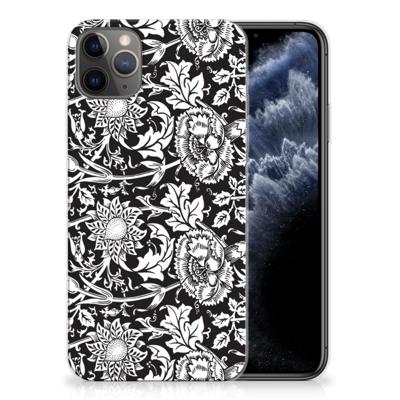 Apple iPhone 11 Pro Max TPU Case Black Flowers Apple iPhone 11 Pro Max TPU Case Black Flowers