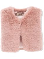 Tulleen gilet en fourrure artificielle - Rose