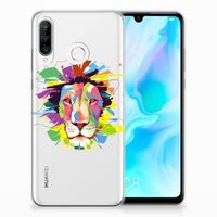 Huawei P30 Lite Telefoonhoesje met Naam Lion Color - thumbnail