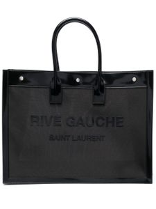 Saint Laurent sac cabas Rive Gauche à appliqué logo - Noir