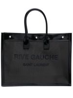 Saint Laurent sac cabas Rive Gauche à appliqué logo - Noir