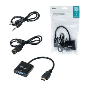 i-tec HDMI2VGAADA video kabel adapter 0,15 m HDMI VGA Zwart