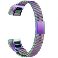 By Qubix - Compatible met Fitbit Alta HR - Milanese bandje - Maat: Large - Multicolor - Compatible fitbit bandje