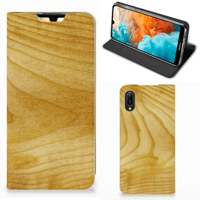 Huawei Y6 2019 Book Wallet Case Licht Hout