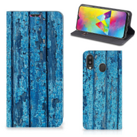 Samsung Galaxy M20 Book Wallet Case Wood Blue