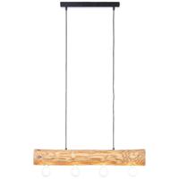 Brilliant Houten hanglamp Trabo 4-lichts hout met zwart 99432/35 - thumbnail