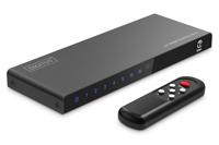 DIGITUS DS-55332 HDMI Switch 5x1-5 In 1 Uit - UHD 4K/60 Hz HDTV: 3840 x 2160p - HDCP 2.2 & HDMI 2.0 - HDR, CEC, Deep Colour, DTS, Dolby Digital, LPCM - Voor TV, Monitor, PS5, PS4, Xbox