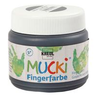 Creativ Company Mucki Vingerverf Zwart, 150ml