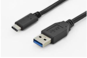 ASSMANN Electronic 1m USB 3.1 C - A USB-kabel USB 3.2 Gen 2 (3.1 Gen 2) USB C USB A Zwart