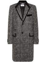 Philipp Plein blazer boutonné à motif de chevrons - Gris