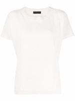 Fabiana Filippi t-shirt à fente latérale - Blanc