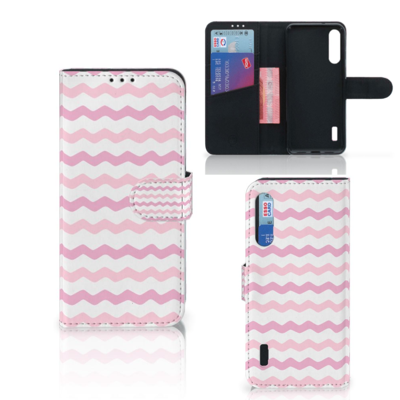 Xiaomi Mi A3 Telefoon Hoesje Waves Roze Xiaomi Mi A3 Telefoon Hoesje Waves Roze