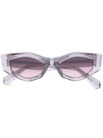 VALENTINO GARAVANI EYEWEAR lunettes de soleil à ornements Rockstud - Gris