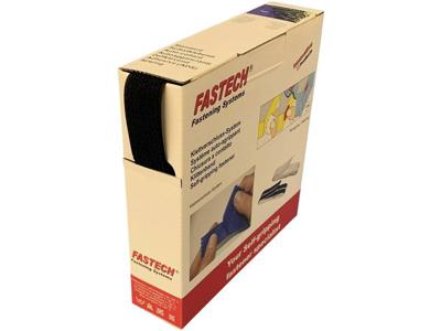 FASTECH® B25-OMNI-999910 Klittenband Om op te naaien, Om te bundelen Haak- en lusdeel (l x b) 10 m x 25 mm Zwart 10 m