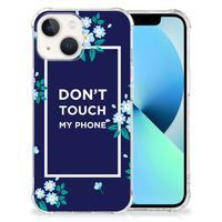 iPhone 13 Anti Shock Case Flowers Blue DTMP