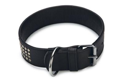 Beeztees Vintage - Halsband Hond - Leer - Zwart - 70 cm x 50 mm