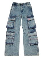 Diesel Kids jean à broderies Oval D - Bleu - thumbnail