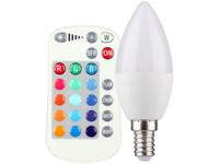 Müller Licht LED Energielabel A (A++ - E) E14 Kaars 5 W = 25 W RGBW (Ø x l) 37 mm x 103 mm Colorchanging, Dimbaar, Incl. afstandsbediening 1 stuk(s)