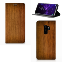 Samsung Galaxy S9 Plus Book Wallet Case Donker Hout - thumbnail