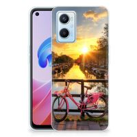 OPPO A96 | OPPO A76 Siliconen Back Cover Amsterdamse Grachten - thumbnail