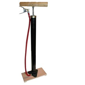 Fietspomp - klassiek model - met houten plank   -