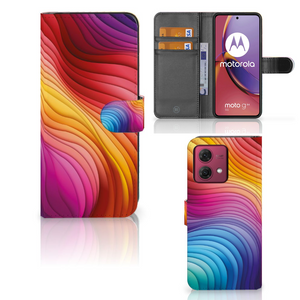 Book Case voor Motorola Moto G84 Regenboog