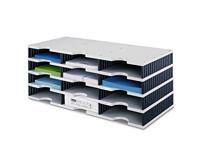 styro doc 243990 sorteerstation trio met 12 vakken/268030498 723 x 331 x 293 mm grijs/zwart