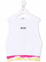 MSGM Kids débardeur à logo imprimé - Blanc