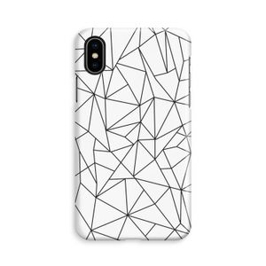 Geometrische lijnen zwart: iPhone X Volledig Geprint Hoesje