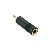 LINDY 35621 3,5 mm stereo jack mannelijk naar 6,3 mm stereo jack vrouwelijke adapter - zwart