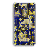 Majorelle Blue Print: iPhone XS Transparant Hoesje - thumbnail