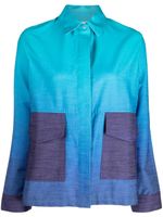 Bambah gradient-effect linen shirt - Bleu