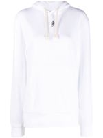 JW Anderson logo-embroidered cotton blend hoodie - Blanc