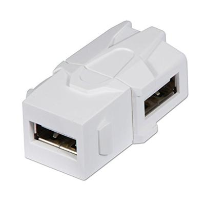 LINDY 60491 USB 90° type A dubbele koppeling Keystone voor wanddoos etc.