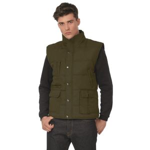 Outdoor/werk bodywarmer olijfgroen voor heren