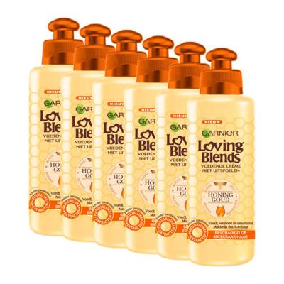 Garnier Loving Blends Honing Goud Leave-in Crème - 6x 200ml multiverpakking Garnier Loving Blends Honing Goud Leave-in Crème - 6x 200ml multiverpakking