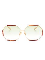 Linda Farrow lunettes de soleil oversize Margot - Marron