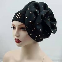 Hoofdkleding Helm Mix van polyester / katoen Slappe hoed Tulbanden Casual Kerk (83 Met Pailletten Bloem Helm Hoofddeksels Lightinthebox