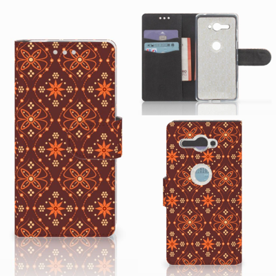 Sony Xperia XZ2 Compact Telefoon Hoesje Batik Brown