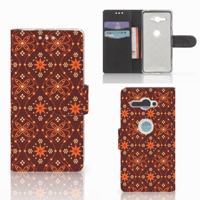 Sony Xperia XZ2 Compact Telefoon Hoesje Batik Brown