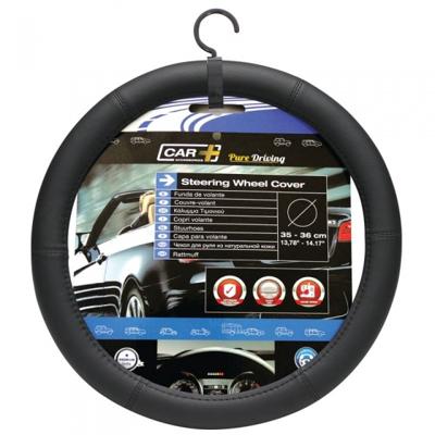 Car Plus stuurhoes universeel PVC zwart 35 36 cm Car Plus stuurhoes universeel PVC zwart 35 36 cm