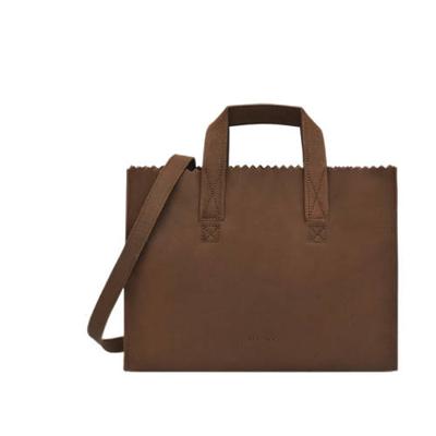 MYOMY leren handtas My Paper Bag bruin MYOMY leren handtas My Paper Bag bruin