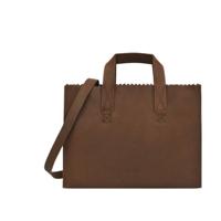 MYOMY leren handtas My Paper Bag bruin
