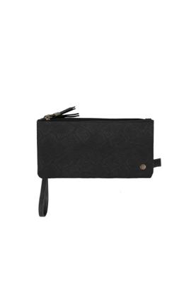 Zusss Dubbele portemonnee snake zwart