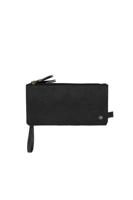 Zusss Dubbele portemonnee snake zwart