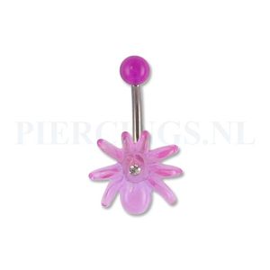 Navelpiercing acryl spin lila