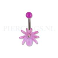 Navelpiercing acryl spin lila - thumbnail